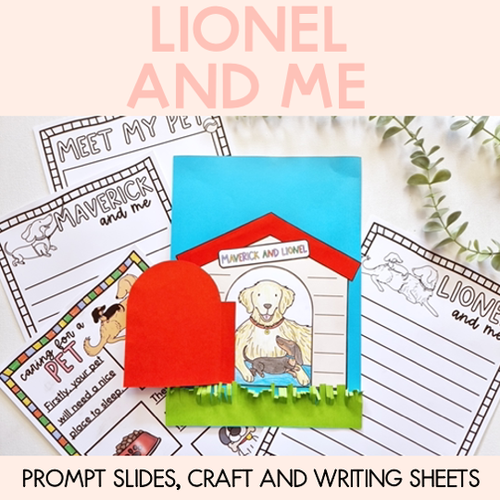 Resource preview 1 for Lionel and Me Writing and Maths Slides, Craft and Writing Sheets - Book Week 2023