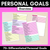 1 for Personal Goals for Students - Editable list of social-emotional learning goals for students