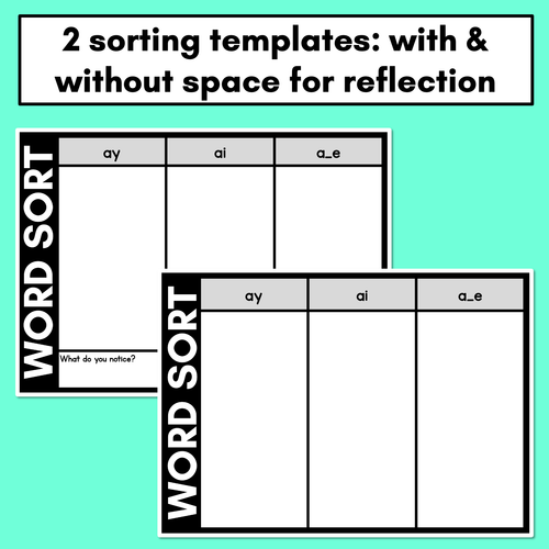 Resource preview 4 for LONG VOWEL A WORD SORT