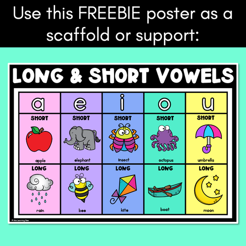 Resource preview 3 for Long and Short Vowels Phonics Sort - Vowel Sound Phonics Center