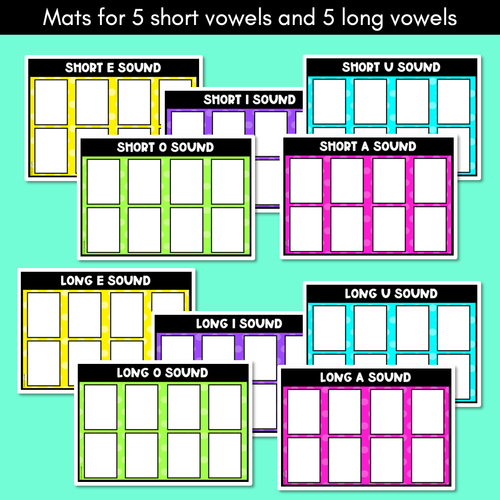 Resource preview 4 for Long and Short Vowels Phonics Sort - Vowel Sound Phonics Center