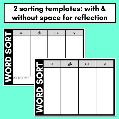 Resource preview 4 for LONG VOWEL I WORD SORT