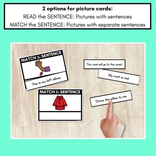 Resource preview 2 for Long Vowel O Decodable Sentences - Read and Match