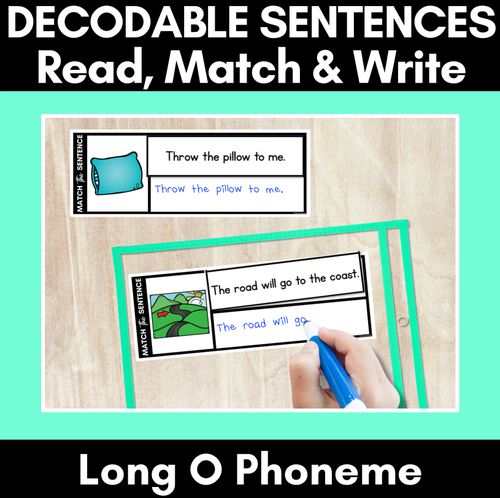 Resource preview 8 for Long Vowel Decodable Sentence Activities COMPLETE BUNDLE