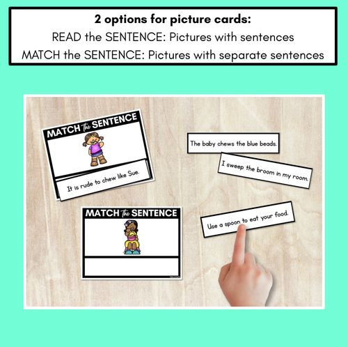 Resource preview 2 for Long Vowel U Decodable Sentences - Read and Match
