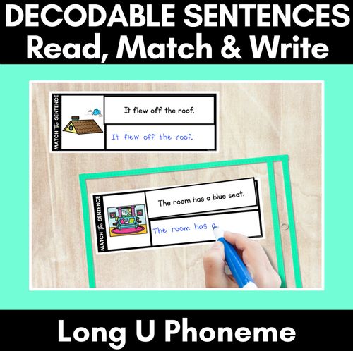 Resource preview 2 for Long Vowel Decodable Sentence Activities COMPLETE BUNDLE