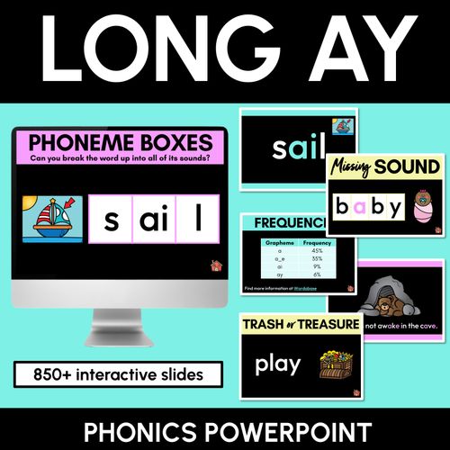 Resource preview 1 for Long Vowel A Lesson Slides - Long Vowel Team PowerPoints