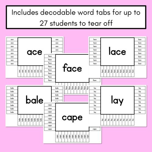 Resource preview 3 for READ THE ROOM - Decodable Words Phonics Activity - Long Vowel A Words