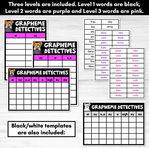 Resource preview 4 for LONG VOWEL A GAME - Grapheme Detectives