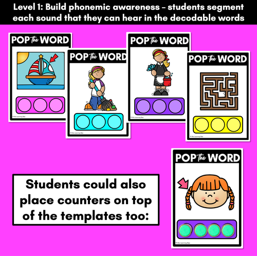 Resource preview 2 for LONG VOWEL A POPPIT TASK CARDS - Phonemic Awareness + Word Mapping