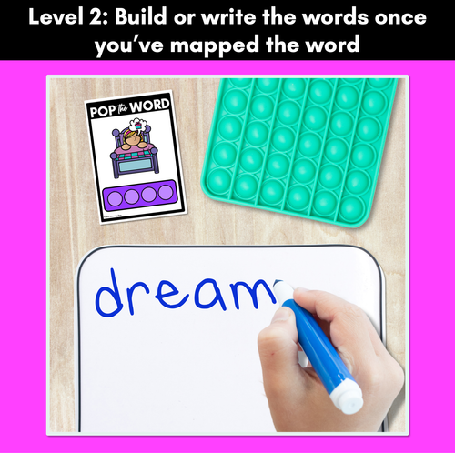 Resource preview 3 for LONG VOWEL E POPPIT TASK CARDS - Phonemic Awareness + Word Mapping