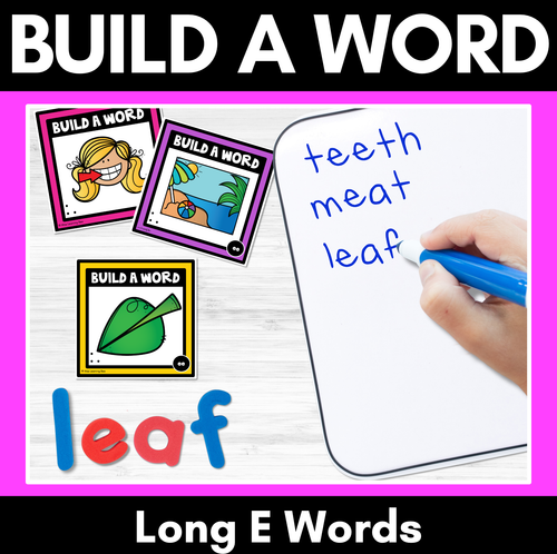 Resource preview 1 for Long Vowel E Sound Word Building Cards