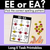 1 for EE or EA - Pick the correct spelling pattern - Long E Printables