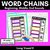 1 for Long Vowel E Word Chains for Beginning, Middle & End Sounds-Decodable Activities