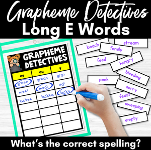 LONG VOWEL E GAME - Grapheme Detectives