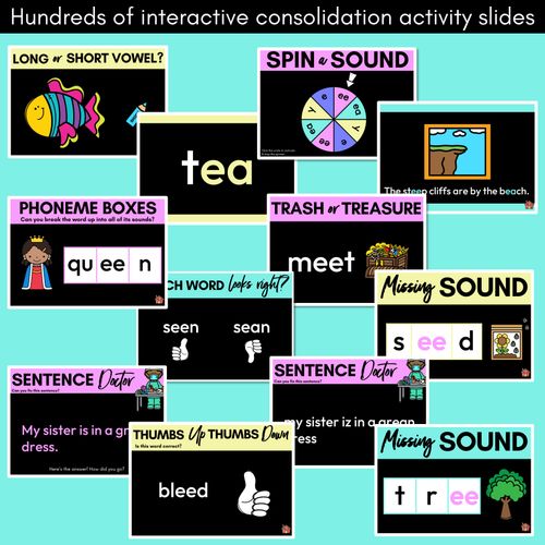 Resource preview 4 for Long Vowel E Lesson Slides - Long Vowel Team PowerPoints