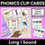 1 for Long Vowel I Phonics Clip Cards - Decodable Word Vowel Team Games