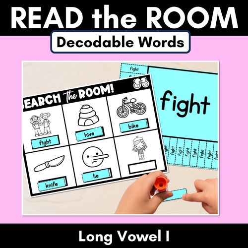 Resource preview 1 for READ THE ROOM - Decodable Words Phonics Activity - Long Vowel I Words