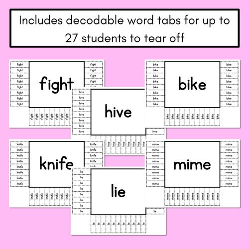 Resource preview 3 for READ THE ROOM - Decodable Words Phonics Activity - Long Vowel I Words