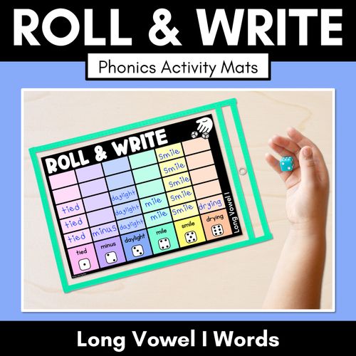 Resource preview 1 for ROLL & WRITE PHONICS ACTIVITY MATS - LONG VOWEL I words