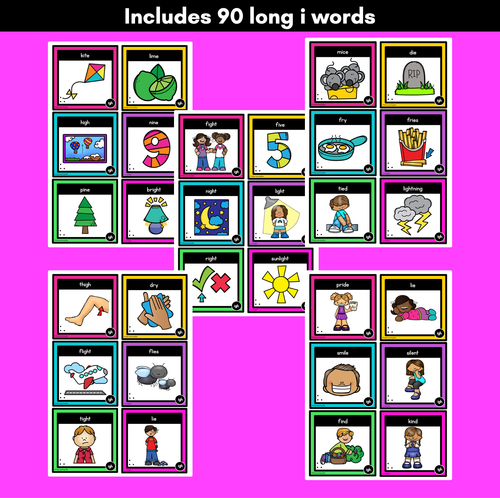 Resource preview 3 for Long Vowel I Sound Word Building Cards