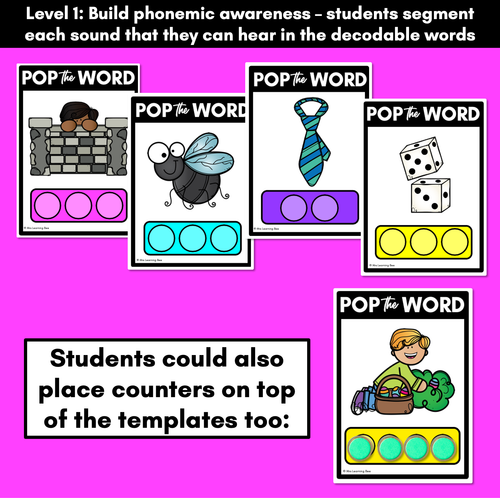 Resource preview 2 for LONG VOWEL I POPPIT TASK CARDS - Phonemic Awareness + Word Mapping