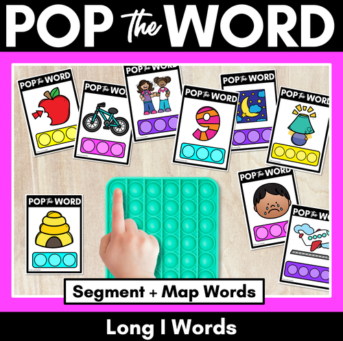 Resource preview 1 for LONG VOWEL I POPPIT TASK CARDS - Phonemic Awareness + Word Mapping