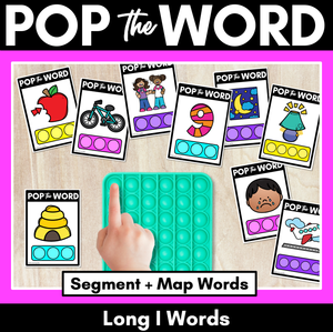 LONG VOWEL I POPPIT TASK CARDS - Phonemic Awareness + Word Mapping