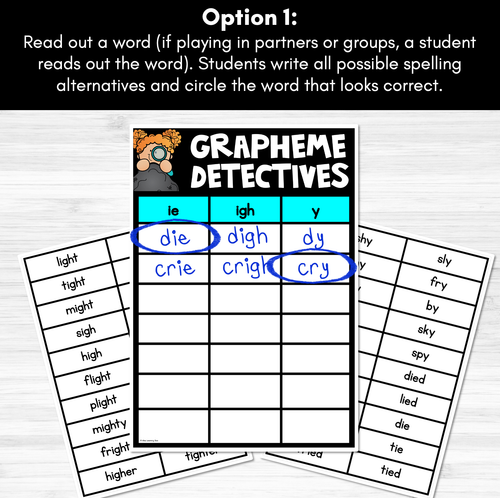 Resource preview 2 for LONG VOWEL I GAME - Grapheme Detectives