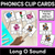 1 for Long Vowel O Phonics Clip Cards - Decodable Word Vowel Team Games