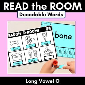 READ THE ROOM - Decodable Words Phonics Activity - Long Vowel O Words