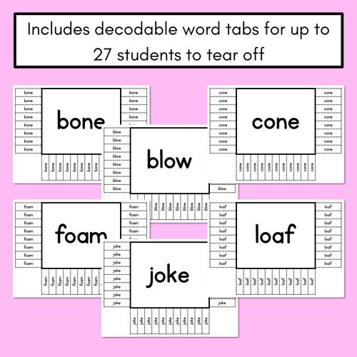 Resource preview 3 for READ THE ROOM - Decodable Words Phonics Activity - Long Vowel O Words