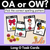 1 for OA or OW - Pick the correct spelling pattern - Long O Task Cards