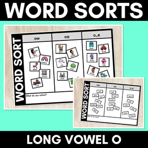 LONG VOWEL O WORD SORT