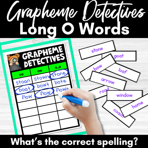 Resource preview 1 for LONG VOWEL O GAME - Grapheme Detectives