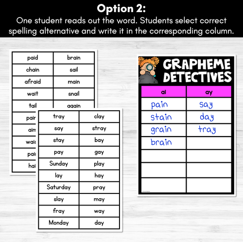 Resource preview 3 for LONG VOWEL A GAME - Grapheme Detectives