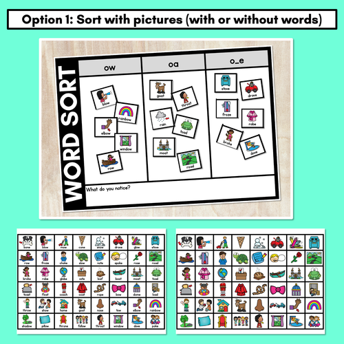 Resource preview 2 for LONG VOWEL O WORD SORT