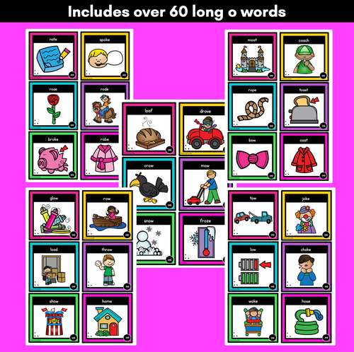 Resource preview 3 for Long Vowel O Sound Word Building Cards