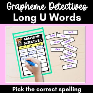 LONG VOWEL U GAME - Grapheme Detectives