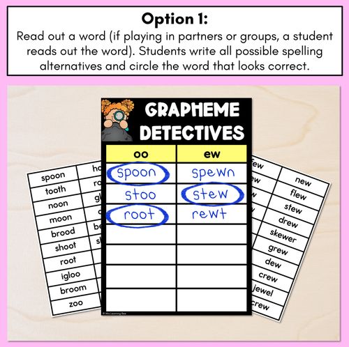 Resource preview 2 for LONG VOWEL U GAME - Grapheme Detectives