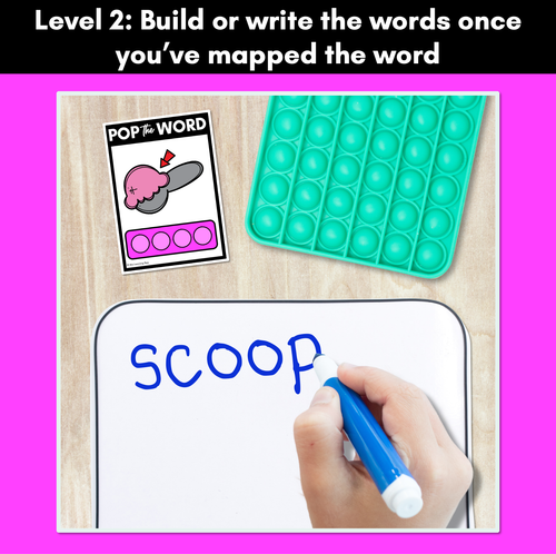 Resource preview 3 for LONG VOWEL U POPPIT TASK CARDS - Phonemic Awareness + Word Mapping