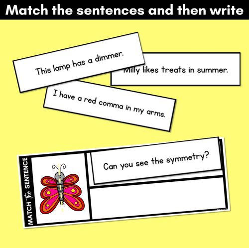 Resource preview 3 for M Phoneme Decodable Sentences - Read, Match & Write