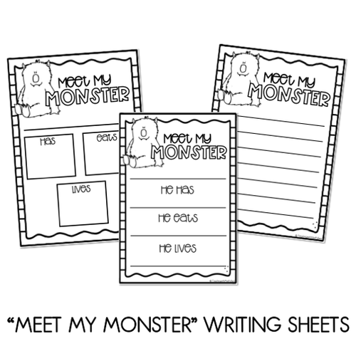 Resource preview 3 for Make a Monster Craft and Writing Sheets