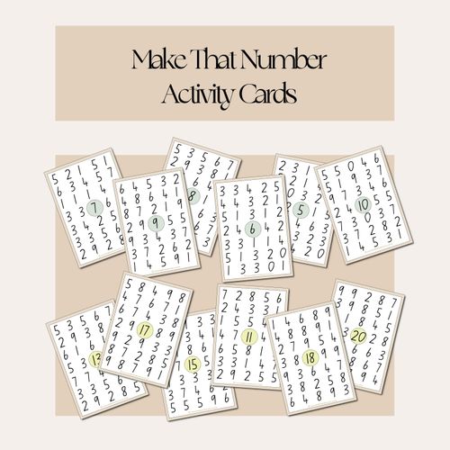 Resource preview 1 for Make that Number Activity Card- Early years