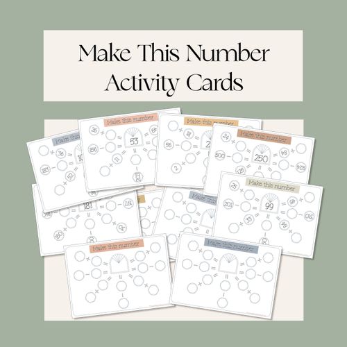 Resource preview 1 for Make This Number Activity Cards