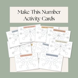 Make This Number Activity Cards