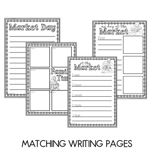 Resource preview 4 for Market Day Writing and Math Slides, Craft and Writing Sheets - Book Week 2023