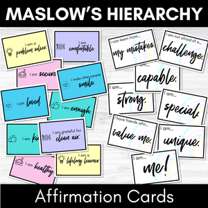 Maslow's Hierarchy Affirmation Cards