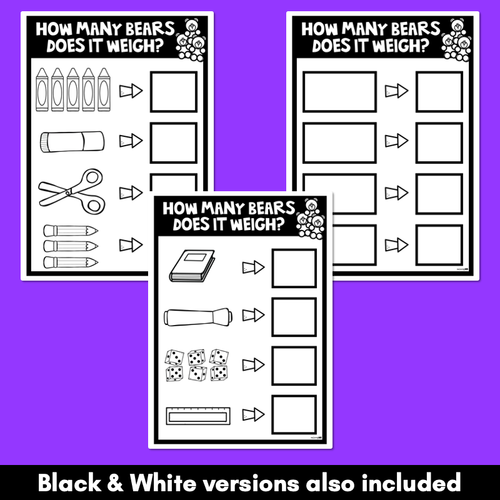 Resource preview 2 for Mass Activities Kindergarten - Teddy Bear Weighing