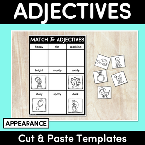 Match the Adjectives Worksheets - APPEARANCE